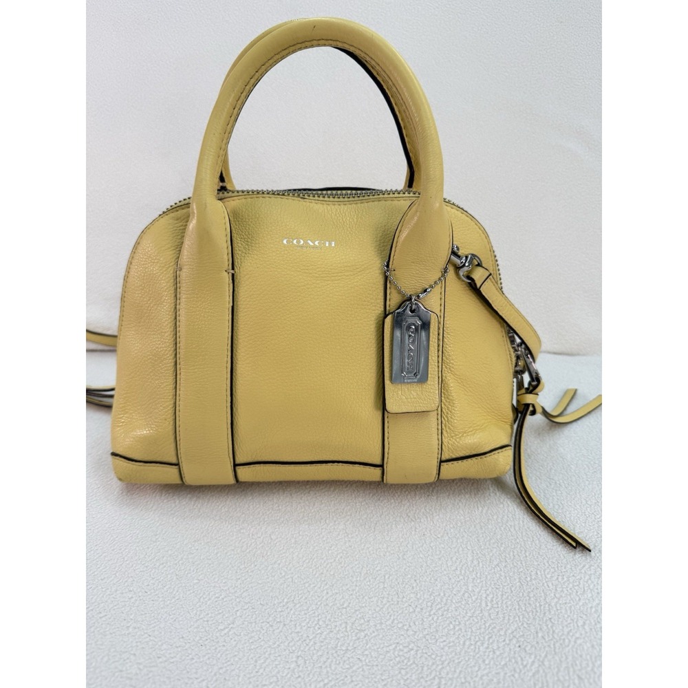 Coach Bleecker Mini Preston Satchel Leather Buttery Yellow